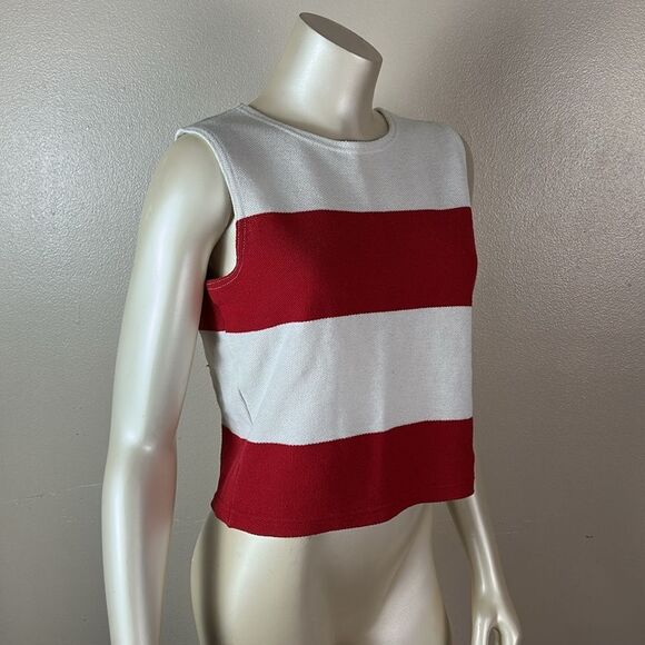 Women’s vintage EXPRESS sleeveless crop top shirt bangs large L - Picture 2 of 7